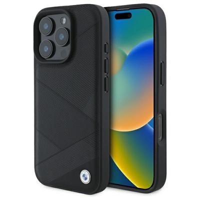 BMW Bmhcp16X23Rcgpk Iphone 16 Pro Max    6.9 Schwarz/Black Hardcase Sign Leder Gekreuzte Linien Muster