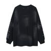 Vintage Washed Graffiti Long Sleeve T-Shirt Unisex Oversized Streetwear Top Cotton Casual Fall