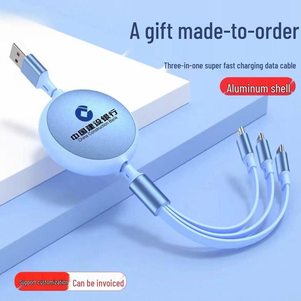 100W Type-C 3-in-1 Fast Charging Cable for Huawei, Android, and Apple Devices