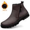 Luxury Brand Mens Casual Shoes Winter Warm Boots Business Formal Chelsea Boots High Quality Genuine Leather Snow Men Ankle Boots