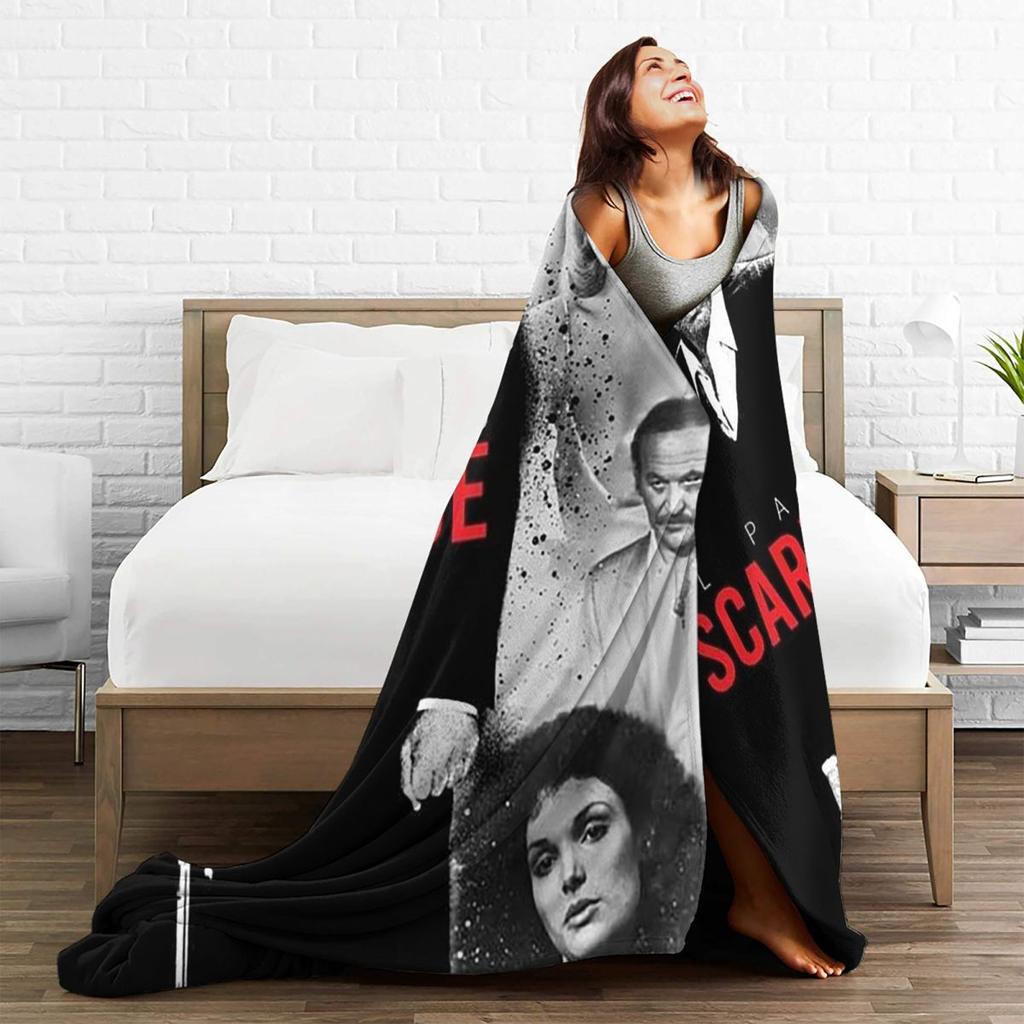 Scarface Tony Movie Blankets Soft Warm Flannel Throw Blanket Bedspread for Bed Living room Picnic Travel Home Sofa