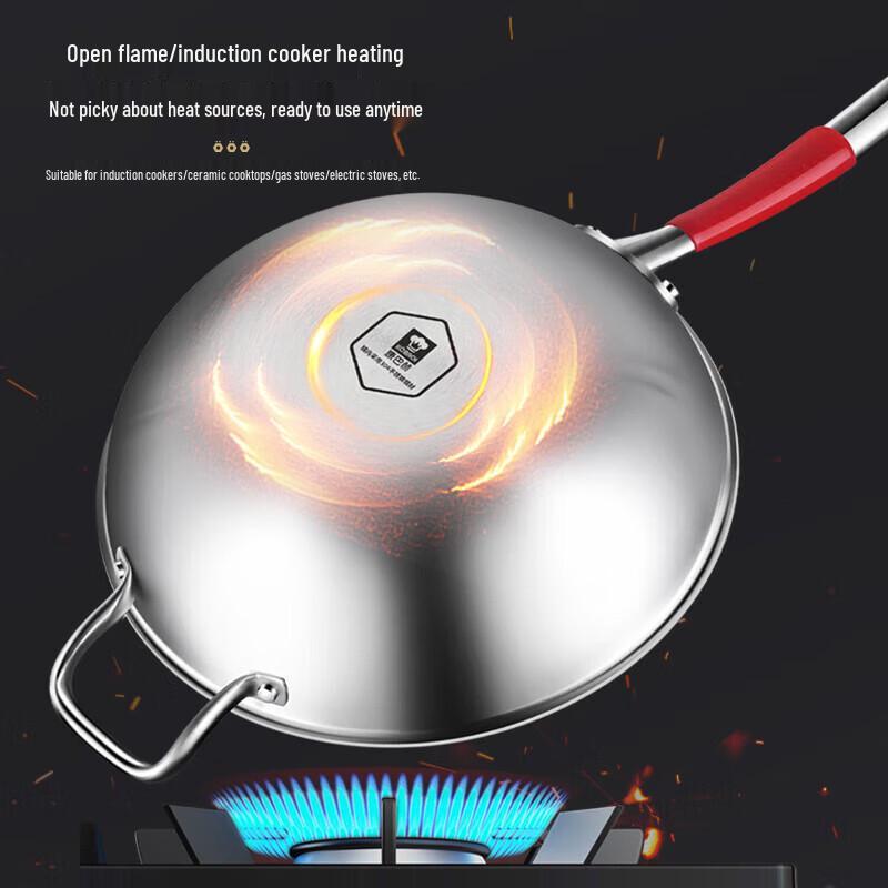 KOBACH 32cm Antihaft-Edelstahl-Wok