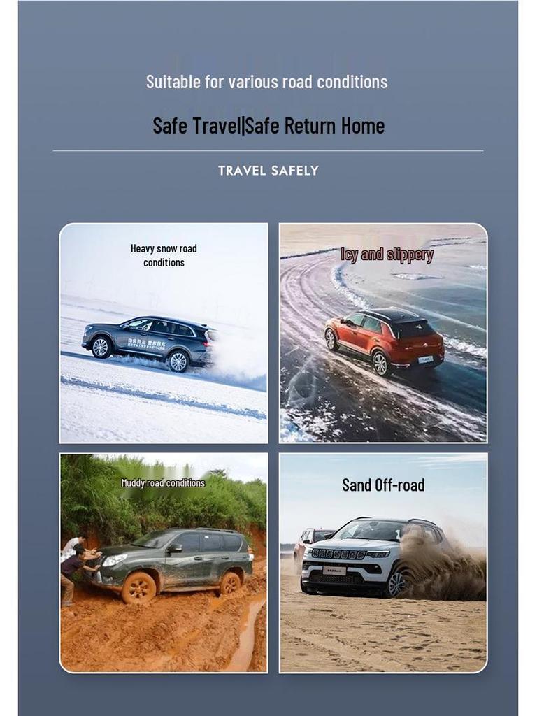 Premium Universal SUV & Sedan Tire Anti-Skid Chains for Off-Road Safety