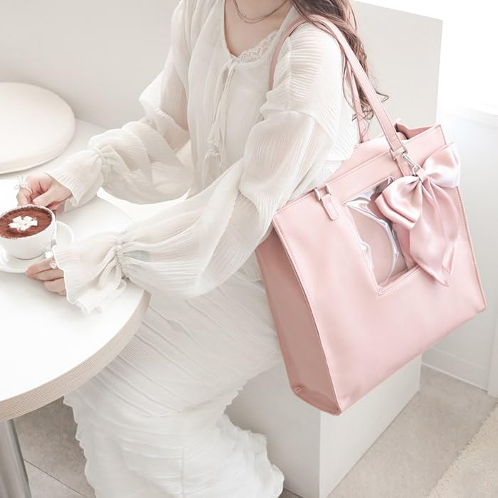 [Riridear] [Riridi] Oshikatsu Bag, Ita Bag, Tote Bag with Stitched Window (White)