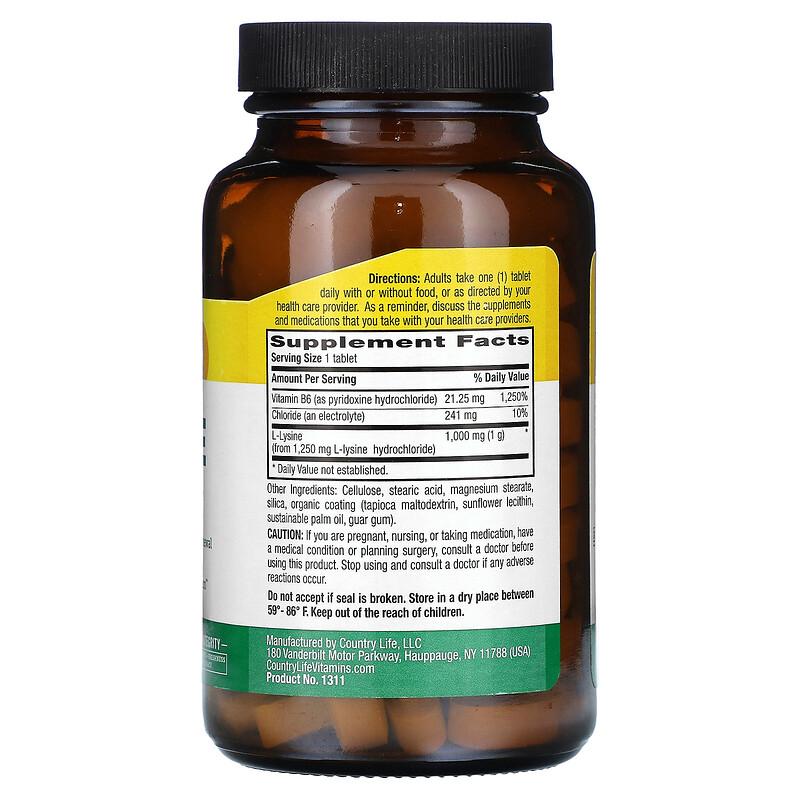 L-Lysine, 100 Tablets