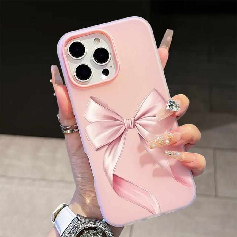 Cute Pink Bow Pattern 2 IN 1 Phone Case For Samsung Galaxy S26 S25 S24 S23 Ultra S21FE S22Plus A57 A56 A55 A54 A34 A36 A35 Funda