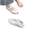 Round Head Shallow Mouth Matte Mary Jane Shoes Women's Flat Leather Velcro Word with Ballet Retro Casual Shoes