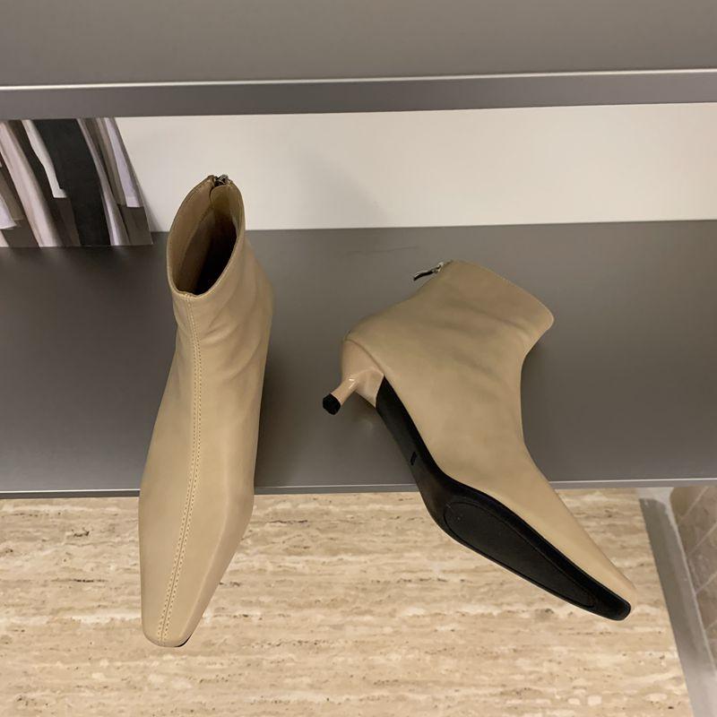 Fashion Bailamos Winter New Brand Women Ankle Boots Fashion Pointed Toe Ladies Elegant Chelsea Boots Shoes Thin Low Heel Dress Pumps