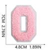 7Cm White Background Pink Character Embroidery Cloth Sticker English Towel Embroidery Letter Computer Embroidery Chapter Boy Embroidery Post