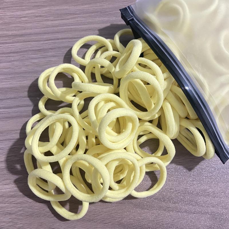 50 Pcs 4cm Solid Color Elastic Hair Ties for Women - Perfect for High Ponytails & Hair Accessories