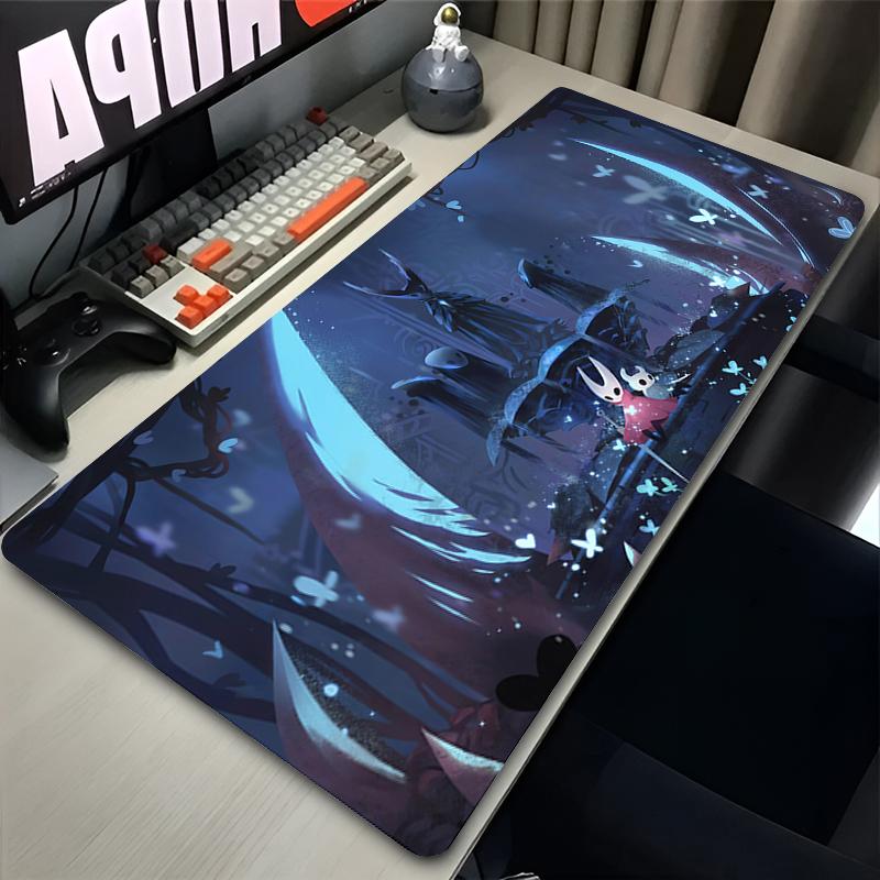 Tappetino Mouse per Laptop Accessori da Gioco Tappetino Tastiera Ufficio PC Hollow Knight Anime Stampa HD Mousepad Computer Gamer Scrivania Tappetino Mouse