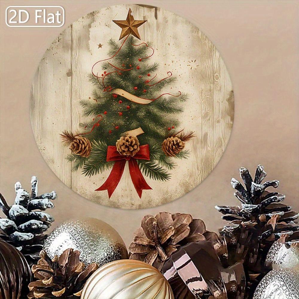 Vintage Metal Sign Blue Deer Merry Christmas Retro Tin Plate Wall Decor Home Holiday Gift 20 Cm
