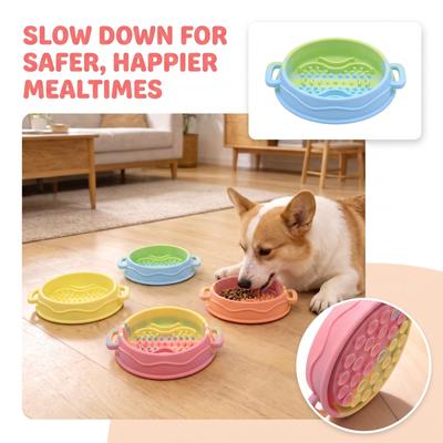 Hunde-Slow-Feeder-Napf für Hunde und Katzen, Futternapf für Haustiere mit Slow-Eating-Design für die tägliche Fütterung