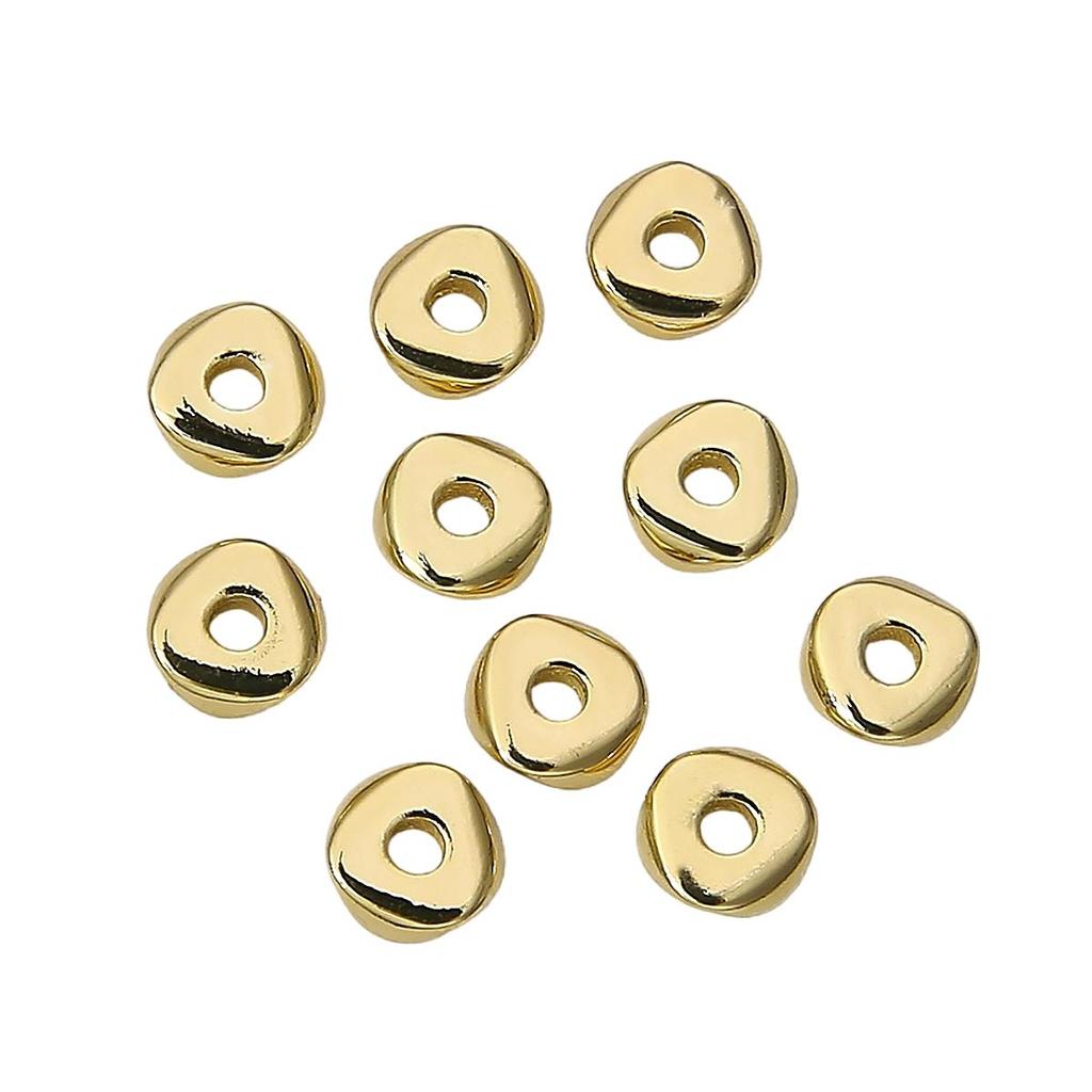 10Pcs Copper Triangular Partition Bead For DIY Jewelry Making Craft Accessories