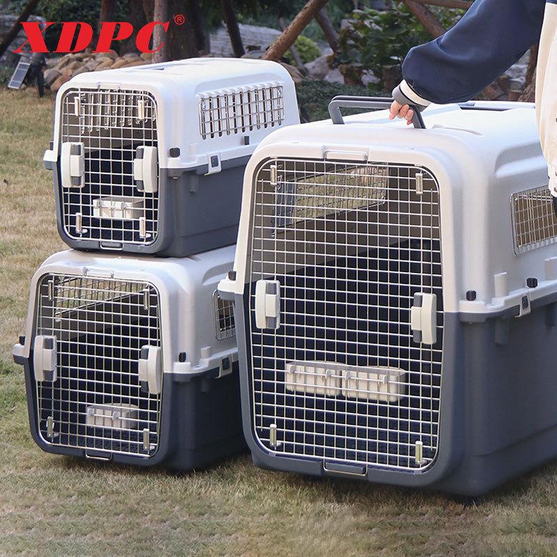 XDPC Xinding Pet Airline Crate: Durable Plastic Carrier with Iron Window for Cats & Dogs, Air China Approved