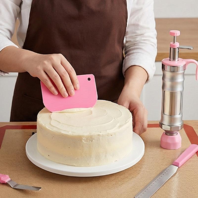 Professional Metal Cookie Frosts Decorating Set Includes 34Pieces Professional Cake Decorating Set For Home Bakers