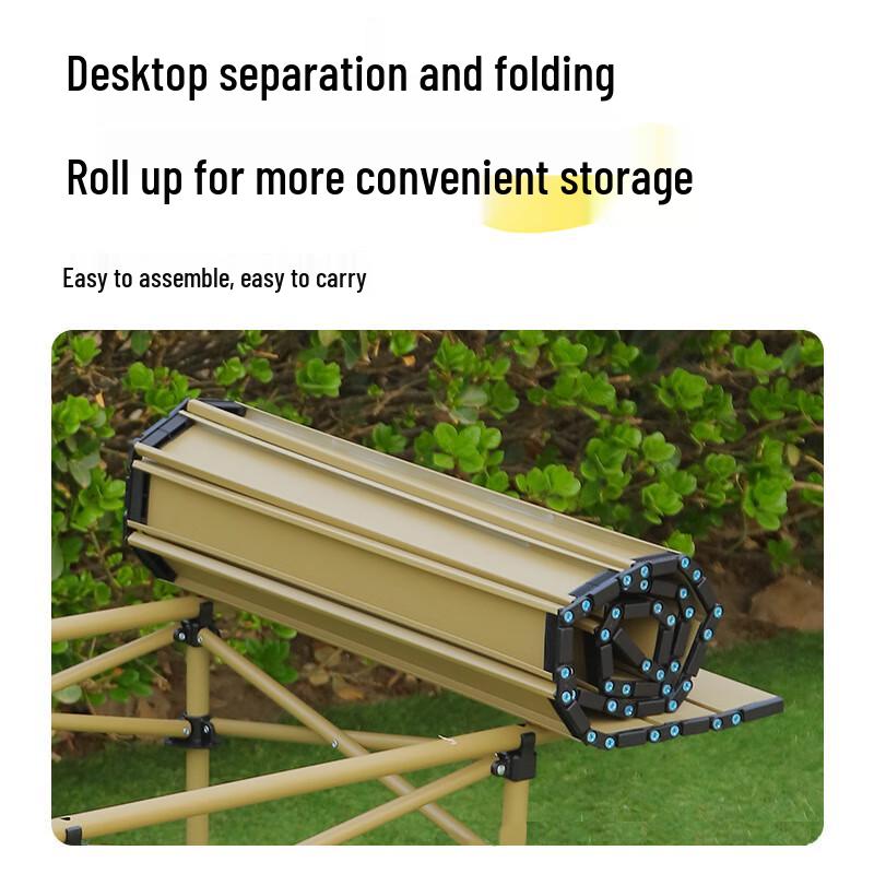 Outdoor Folding Roll-Top Camping Table Set
