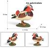 Oenux Forest Bird Animals Wild Ostrich Magpie Owl Crow Flamingos Figurines Action Figure PVC Garden Decoration Miniature Kid Toy