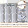 1Pc Polyester Shower Curtain With Metal Grommets & Plastic Hooks, 71*71Inch / 180*180Cm Fabric Bath Curtain Bathroom Decor