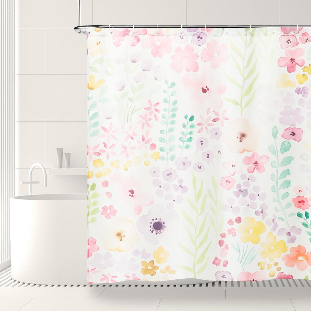 Bathroom Shower Curtains Waterproof Thickening Bath Curtain Floral Flower Shower Curtain Colorful for Bathroom Home Apartment