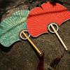 Ginkgos Rice Paper Fan Chinese Styles Hand Fan Handheld Cooling Fan for Wedding Party Dance Photo Props Home Decorations