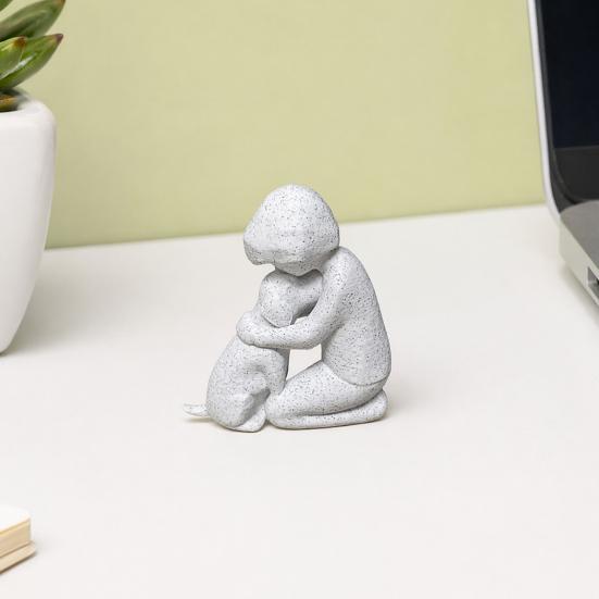 Mini Size Ornament, 3D Printed One-Piece Molding Figurine, Imitation Stone Texture Stable Base Sculpture for Living Room Desk Entrance