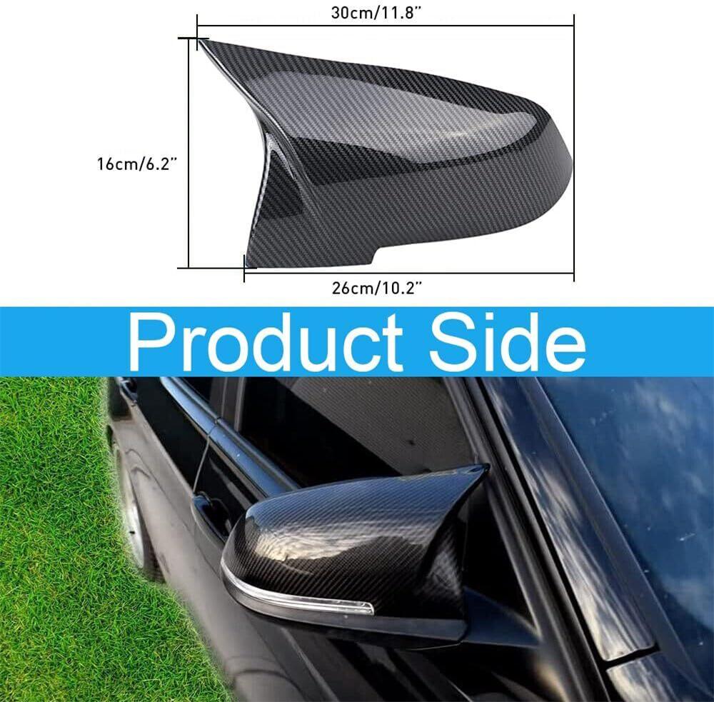 Carbon Fiber Look Rear Mirror Cover Caps For BMW 4Series F32 F33 F36 420i 428i 1Pair