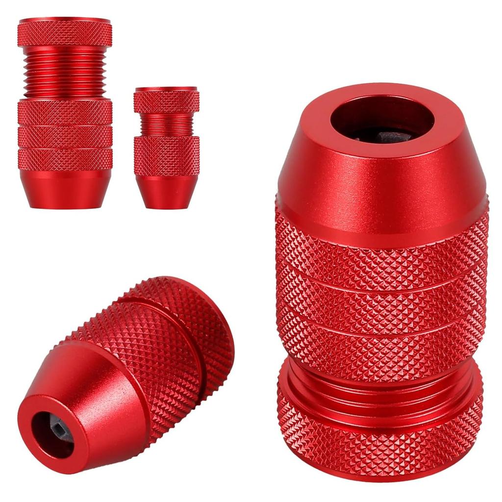 2Pcs Drill Depth Stop Set Aluminum Alloy Drill Stop Precise Drill Size Range 5/64-3/16 15/64-7/16 for Furniture Tile Metal Wood