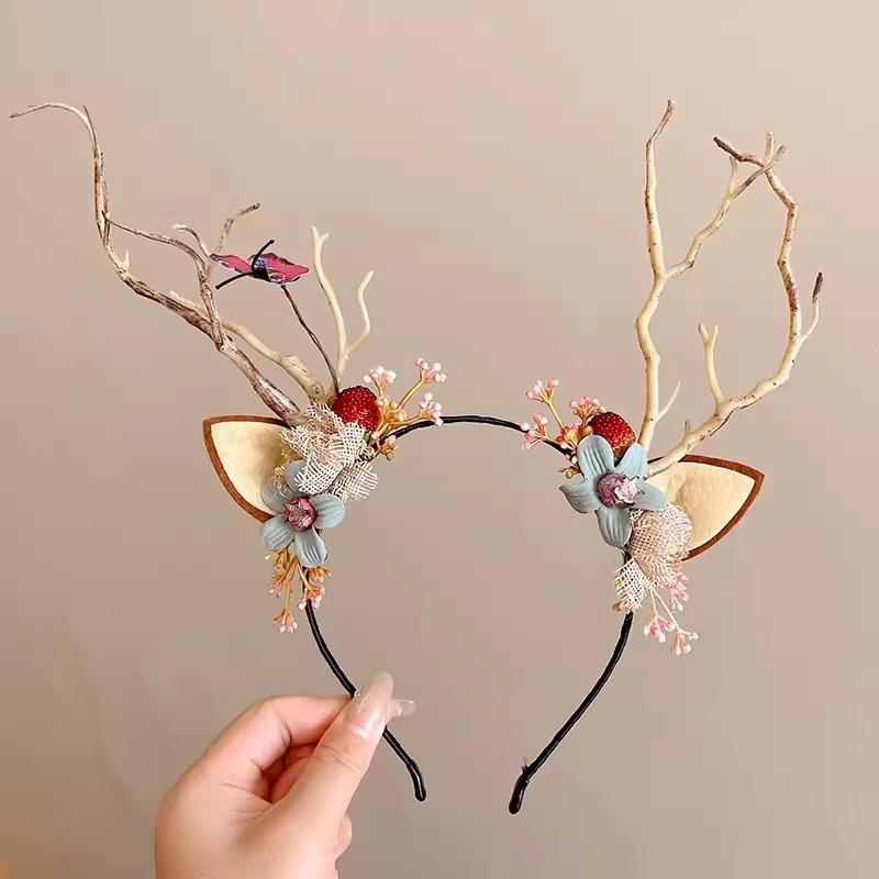 Serre-tête à bois de Noël pour enfants - Accessoire festif pour les fêtes