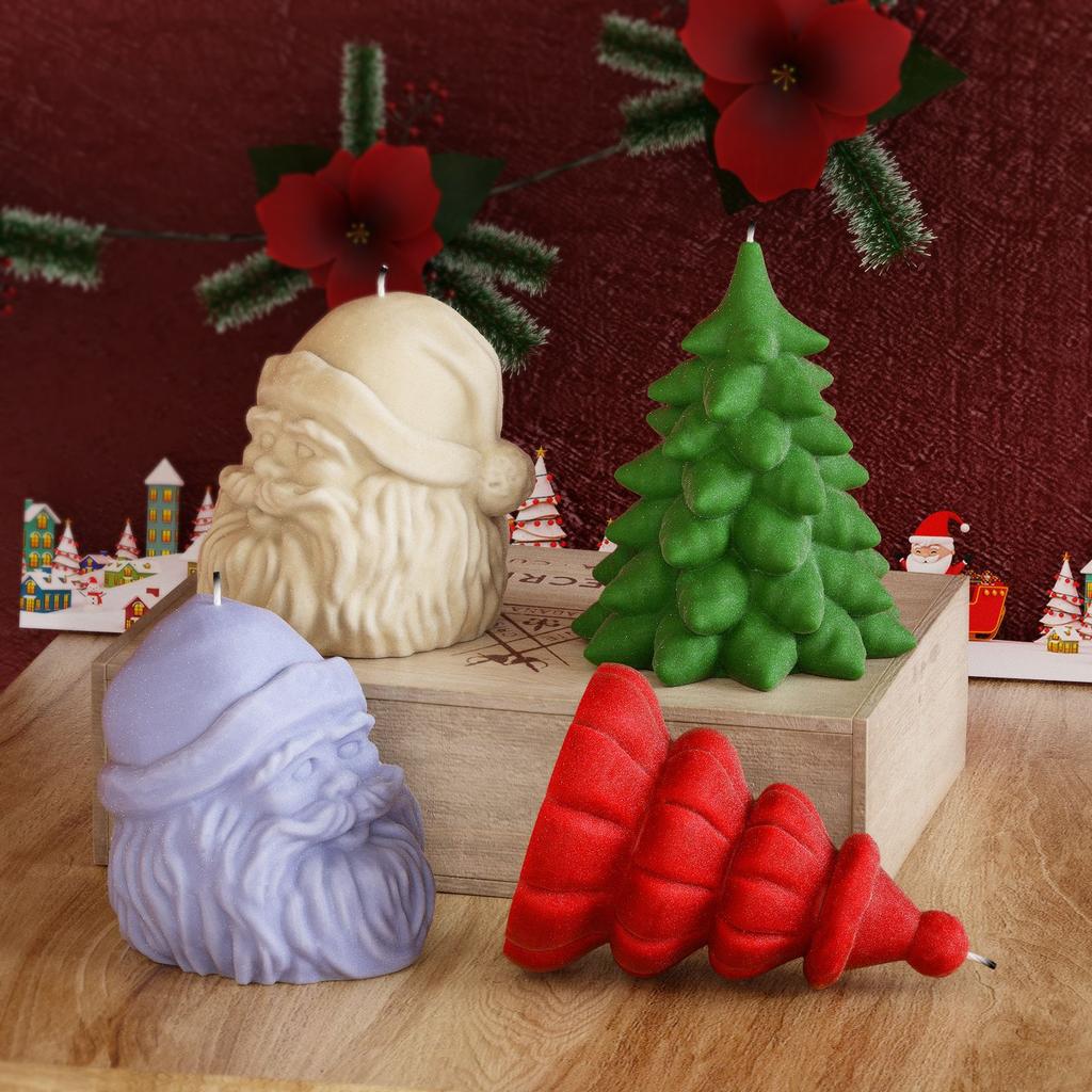 DIY Vánoční strom Silikonová forma Santa Claus Vonná svíčka Forma Ručně vyráběné řemesla Sváteční dekorace Vánoční dekorace