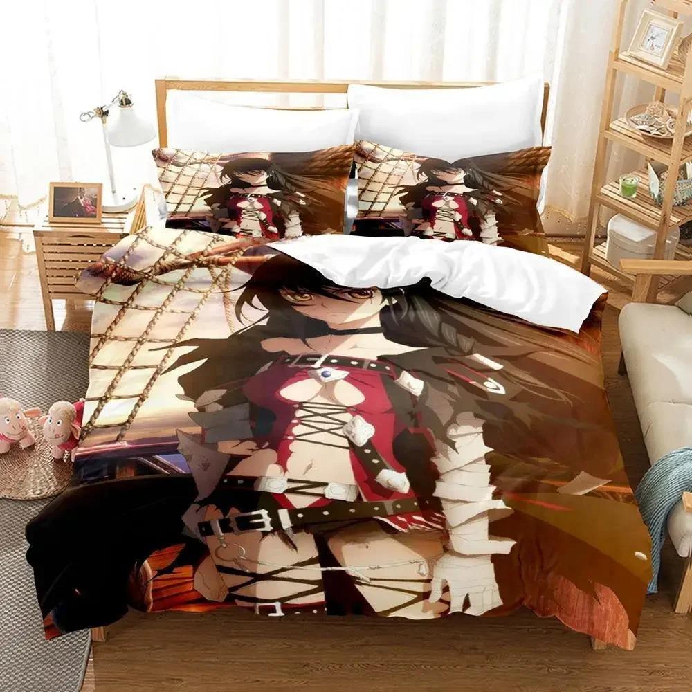 Comfortable Anime Print Duvet Cover Set With Duvet Cover And Pillowcases Single Twin Full Queen King Sizes For Adults And Kids