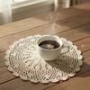 Crochet Doilies, 15.7 Inch Large Cotton Doilies for Tables Round Handmade Lace Placemats Vintage Knitted Tablecloth for Home Kitchen Dining Room