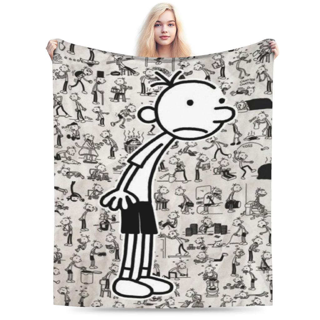 Diary Of A Wimpy Stuff Blanket Ultra-Soft Fleece  Throw Blanket Comfortable Quilt