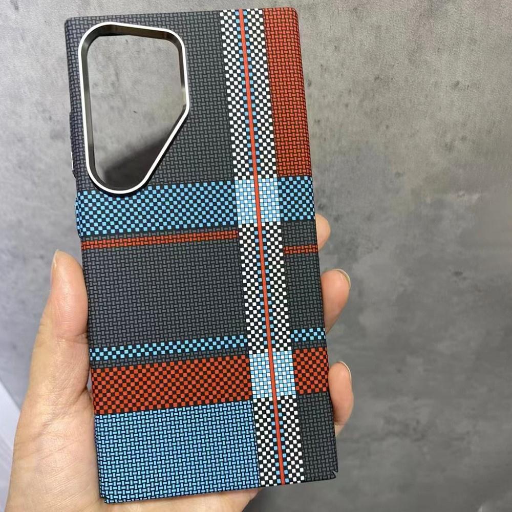 Samsung Galaxy S24 Ultra Case, Carbon Fiber MagSafe, Blue/Red