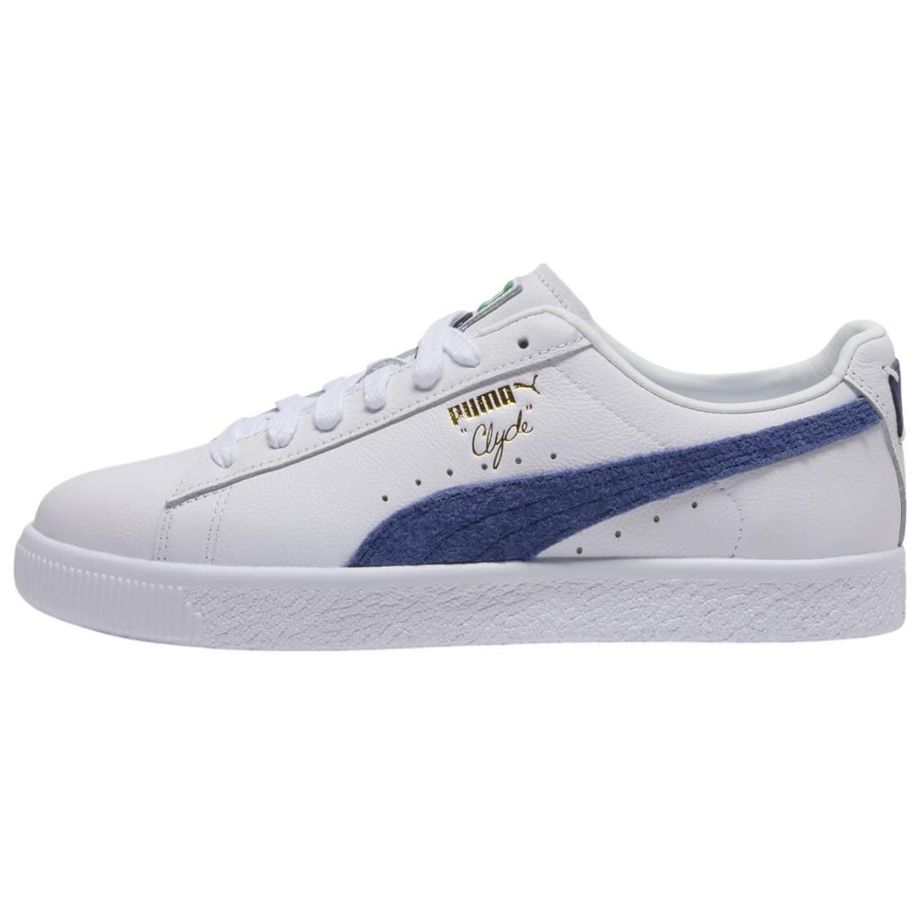 Puma Clyde Base Blue Crystal Unisex Sneakers White Team-Gold 390091-11