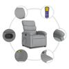 Massage Chair Light Gray Fabric