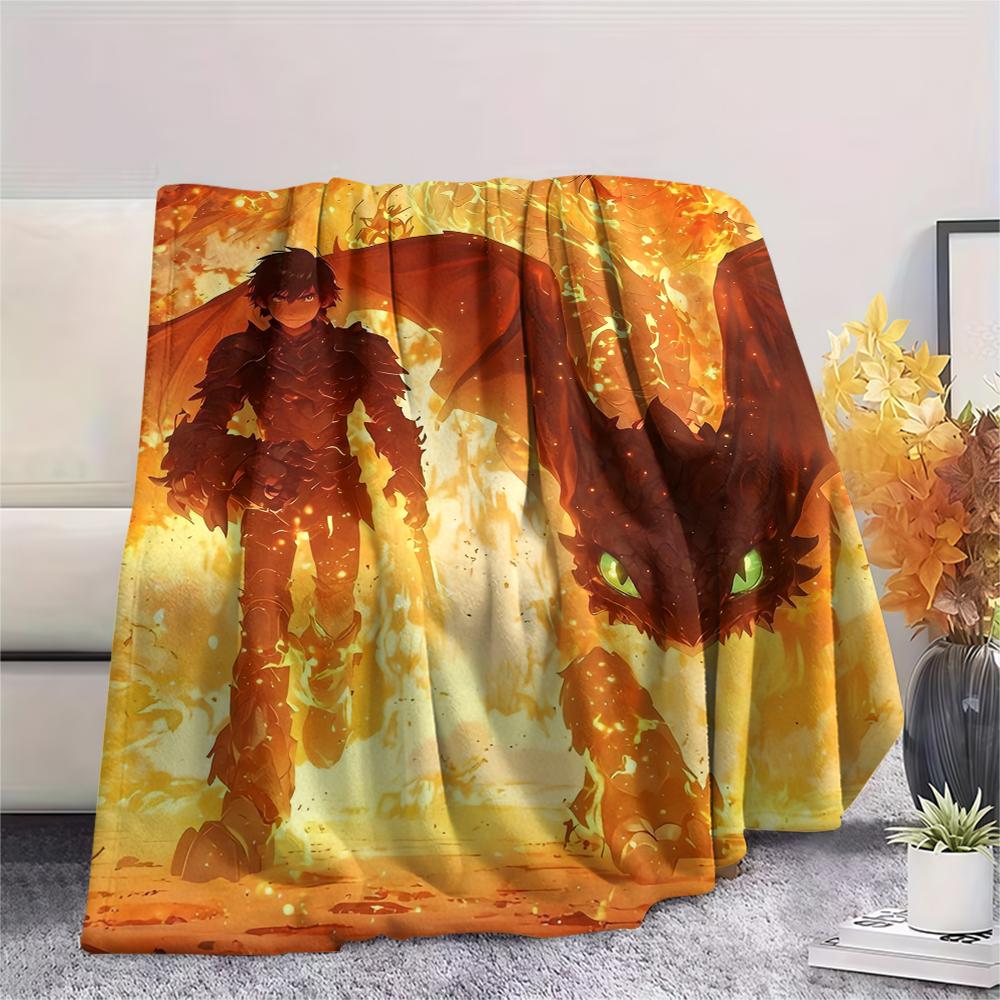 How to Train Your Dragon pattern Flannel Blanket, High quality Comfortable for All Seasons, Home Decor, Warmth and Comfort, Perfect for Gifts.