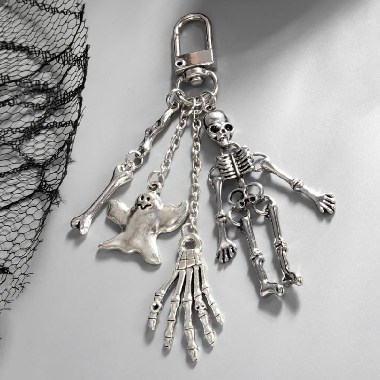 Creative Skeleton Keychain With Detachable Alloy Charm For Teens Backpacks Luggage Labels Funny Gift Choice