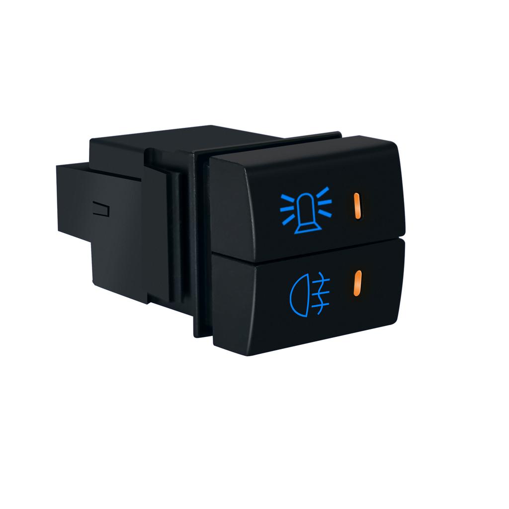 12V Led Dual Push Button Switch Front Rear Fog Lights Power Charger For Toyota Prado Hiace LandCruiser RAV4 Camry Corolla