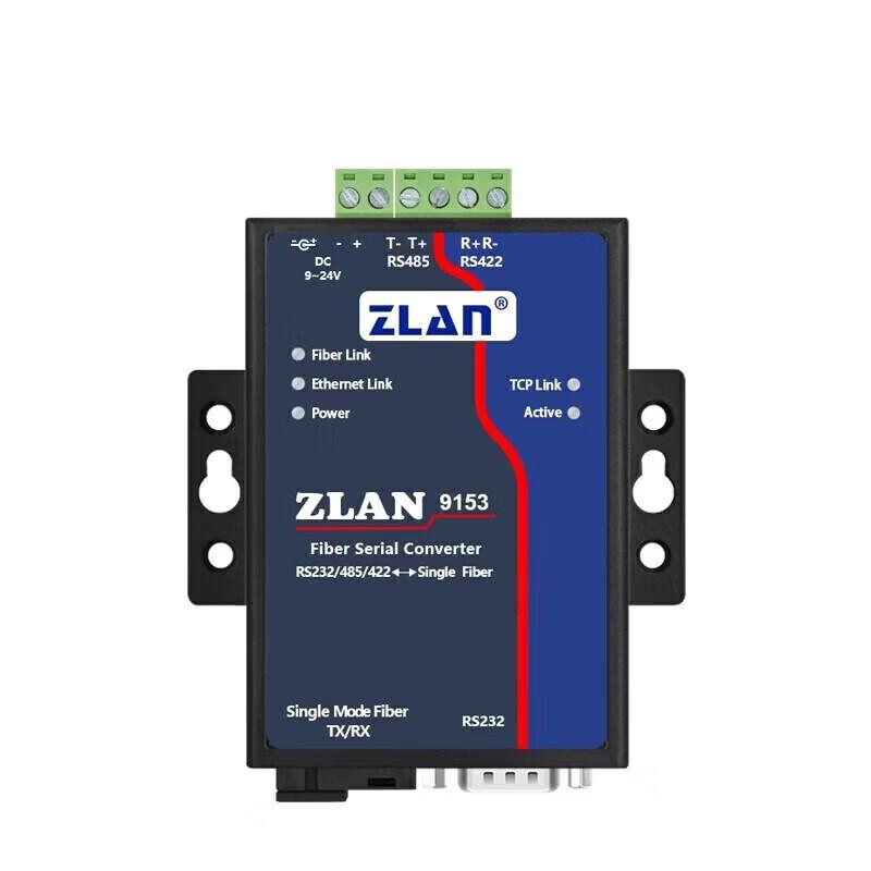 ZLAN Industrial RS485/232/422 To Fiber Optic Converter
