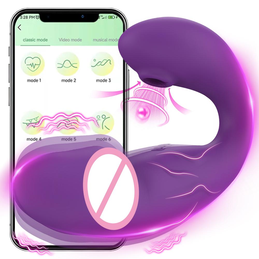 APP Remote Control Sucking Vibrator Clitoris Stimulator Dildo G-Spot Massager Female Masturbator Adult Sex Toys for Women