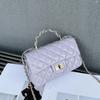 Leather rhombus chain bag women's handbag high-end new versatile single shoulder messenger small square bag