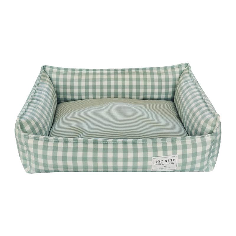 Plaid Pet Nest Bed for Small/Medium Dogs & Cats, 2023 - Universal for All Seasons