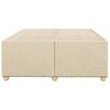 Bed Frame without Mattress Cream Color 120 x 200 cm Fabric