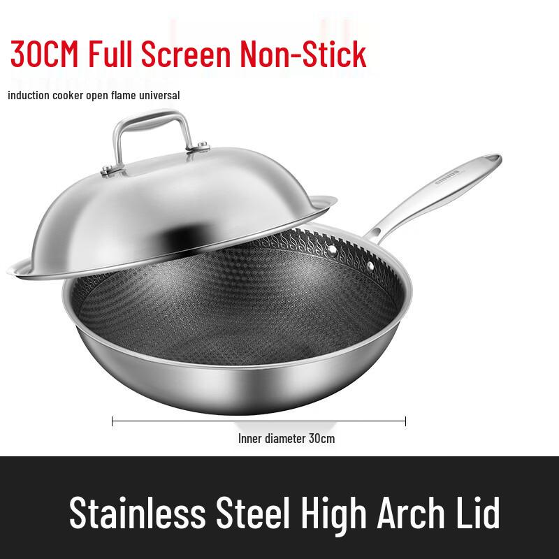 Oumeida 316 Stainless Steel Non-stick Wok