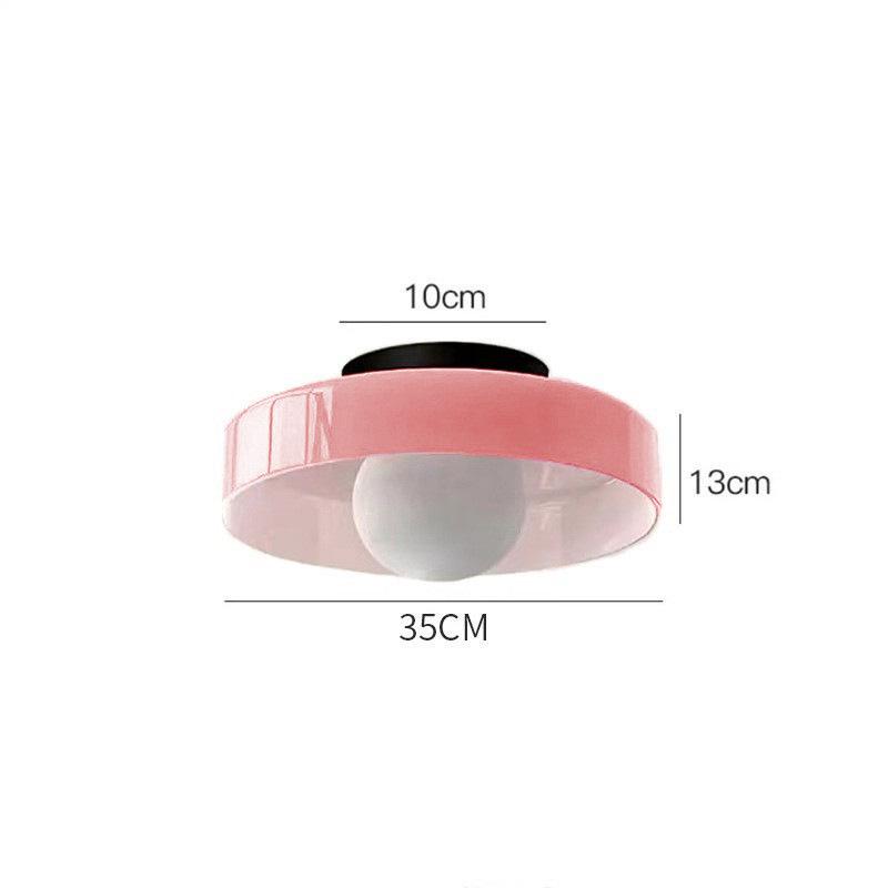 Nordic Minimalist Memphis Ceiling Lamp - French Retro Glass for Entrance, Hallway, or Balcony