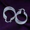 New 925 Sterling Silver Earrings Multi -Layer Design Earrings Women Fashion Jewelry Gifts