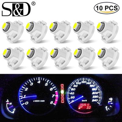 10 pezzi T3 T4.2 T4.7 lampadine a LED per interni auto lampada per strumenti cruscotto indicatore luminoso bianco blu rosso giallo verde rosa