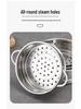 304 Stainless Steel Steamer Tray & Rack, Flat Mouth, 16cm-22cm, Min Order: 2 Pcs