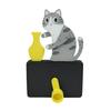 Jijijing Cat Pushing Vase Refrigerator Magnet, 3D Printed Whiskers Holder Pet Memorial Keepsake Decoration, Gift for Cats Lovers